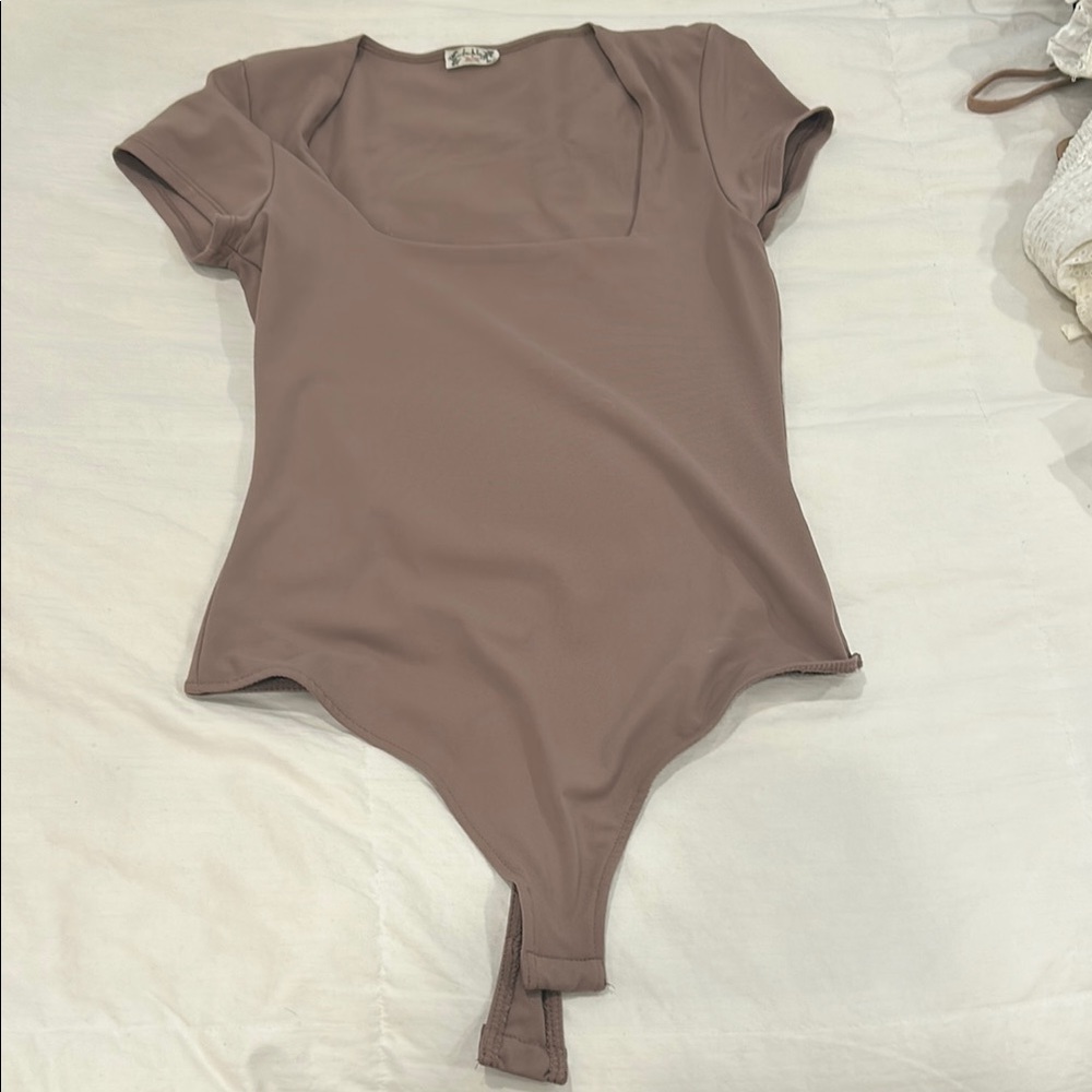 Free People Brown Bodysuit One Piece